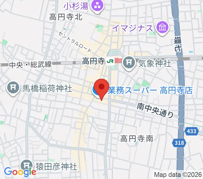 高円寺ALONEの地図