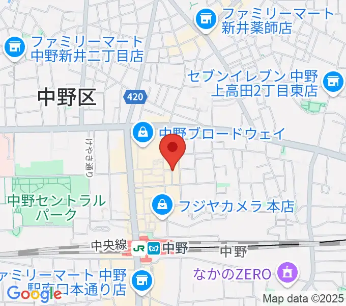 中野SweetRainの地図