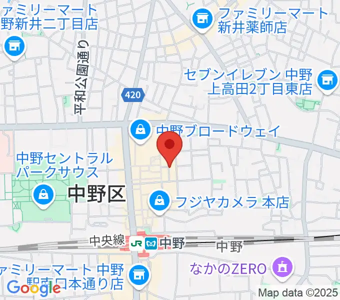 中野SweetRainの地図