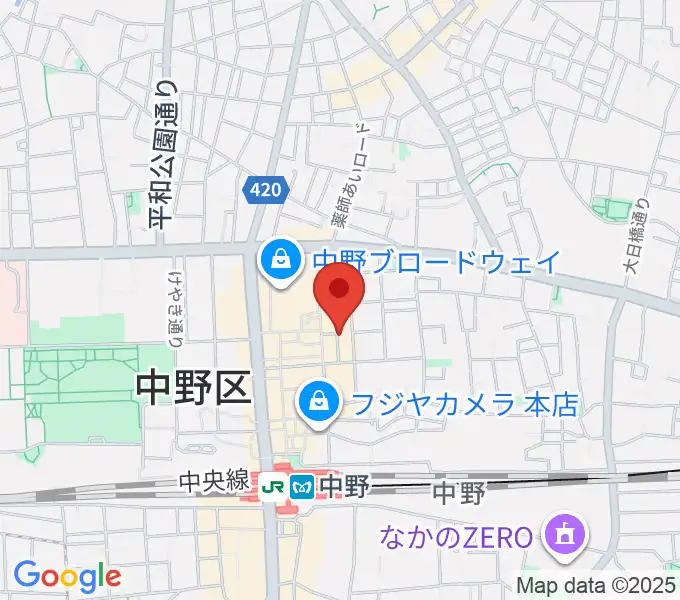 中野SweetRainの地図