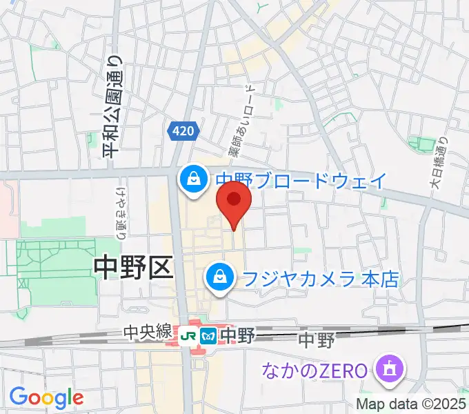 中野SweetRainの地図