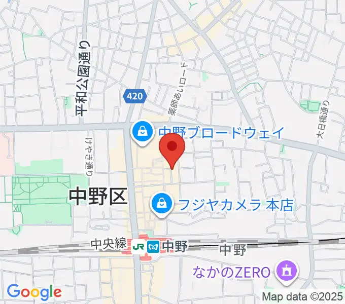 中野SweetRainの地図