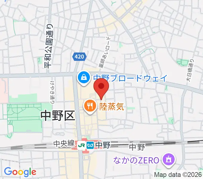中野SweetRainの地図