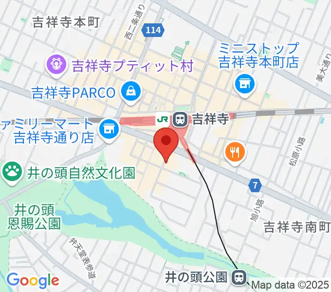 武蔵野公会堂の地図