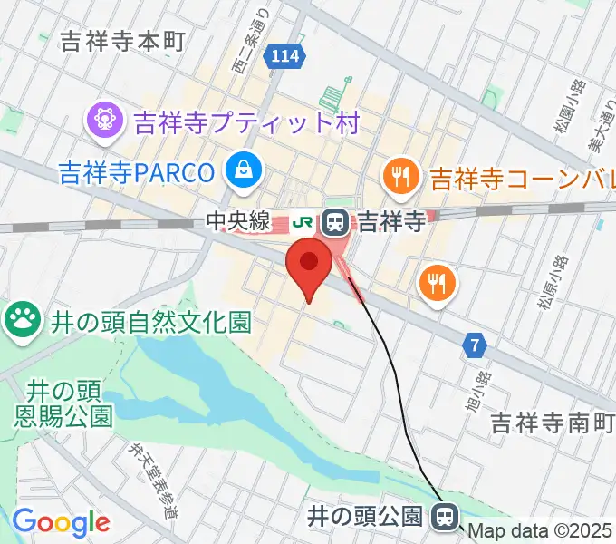 武蔵野公会堂の地図