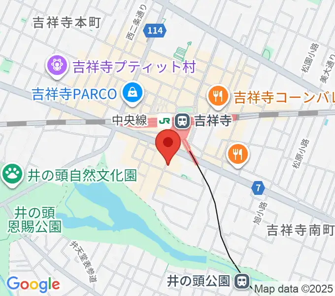 武蔵野公会堂の地図