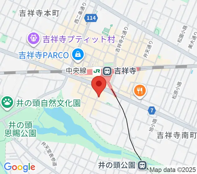 武蔵野公会堂の地図