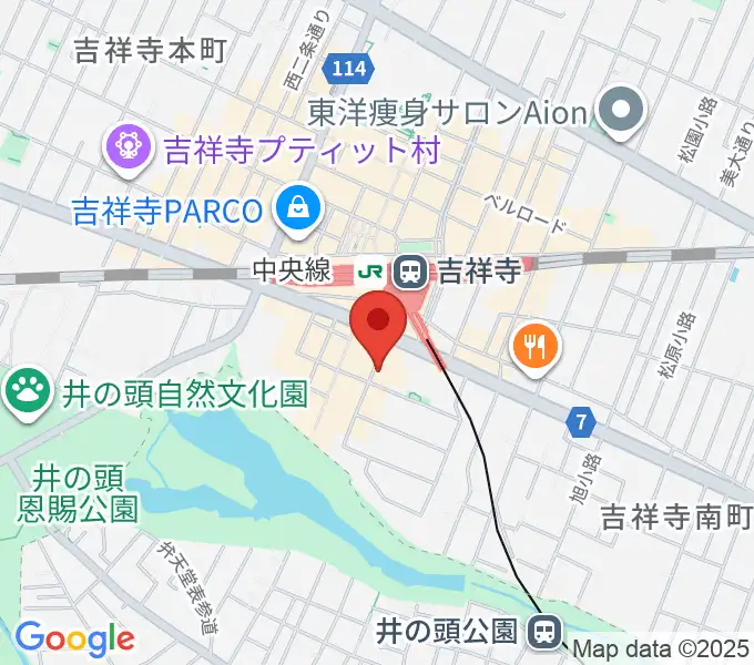 武蔵野公会堂の地図