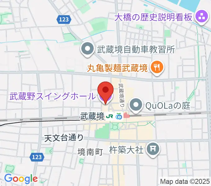 武蔵野スイングホールの地図