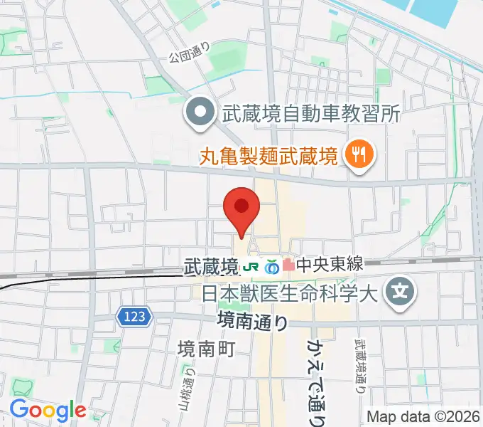 武蔵野スイングホールの地図