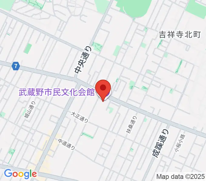 武蔵野市民文化会館の地図