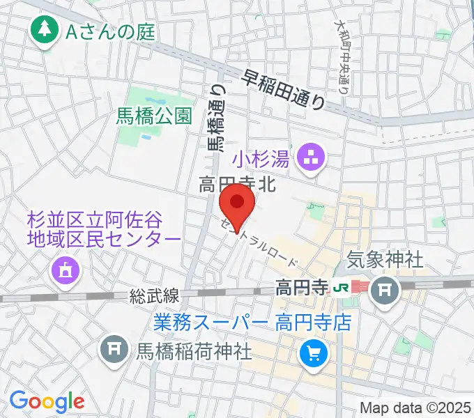 高円寺コクテイル書房の地図
