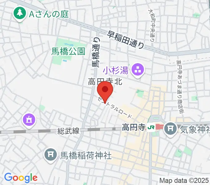 高円寺コクテイル書房の地図