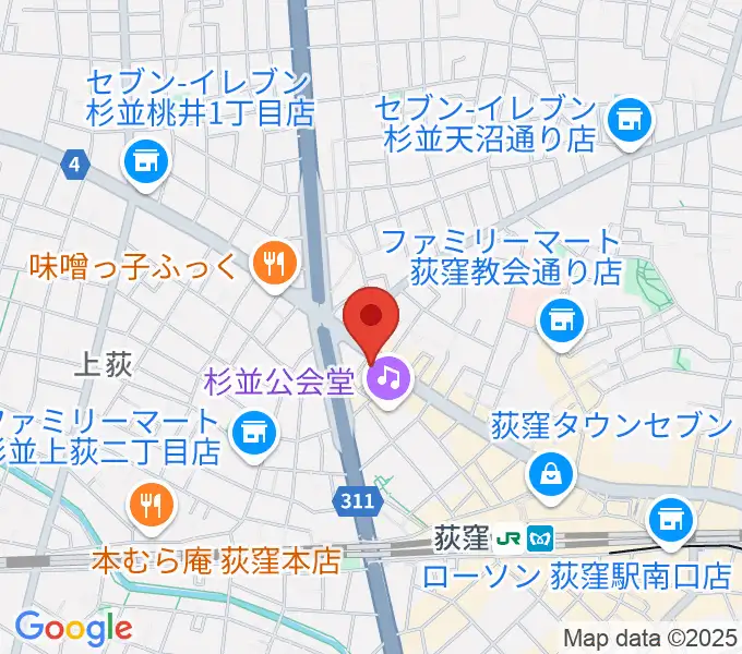 荻窪ルースターの地図