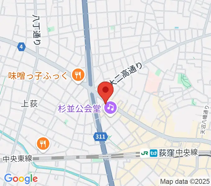 荻窪ルースターの地図