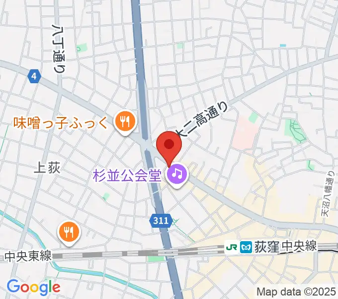 荻窪ルースターの地図