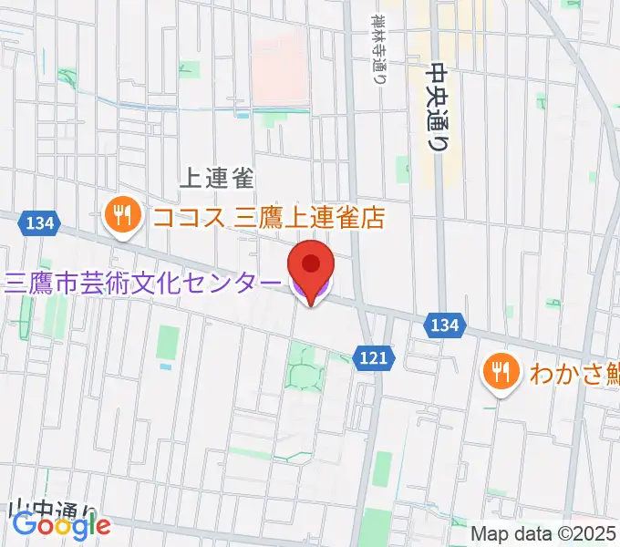 三鷹市芸術文化センターの地図