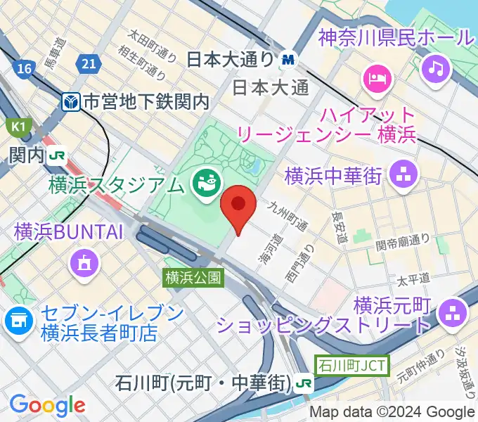 横浜セブンスアベニューの地図