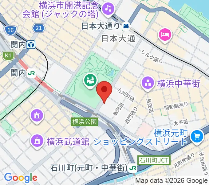 横浜セブンスアベニューの地図