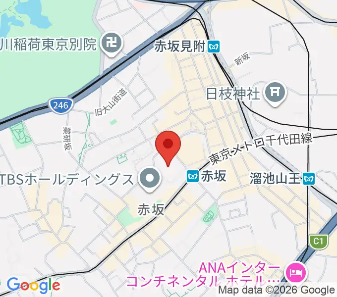 マイナビブリッツ赤坂の地図