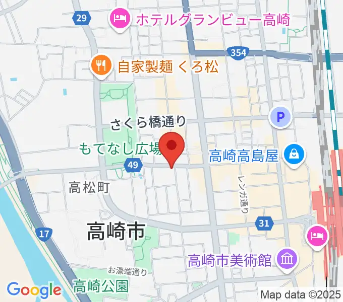高崎クラブフリーズの地図