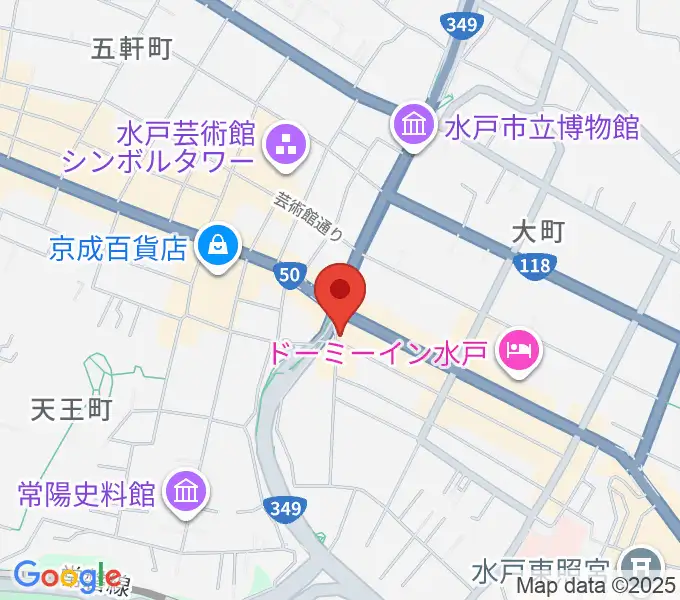 水戸ライトハウスの地図