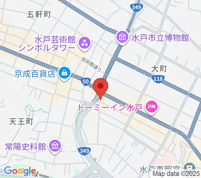 水戸ライトハウスの地図