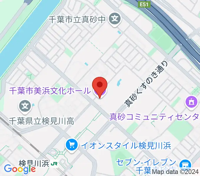 千葉市美浜文化ホールの地図