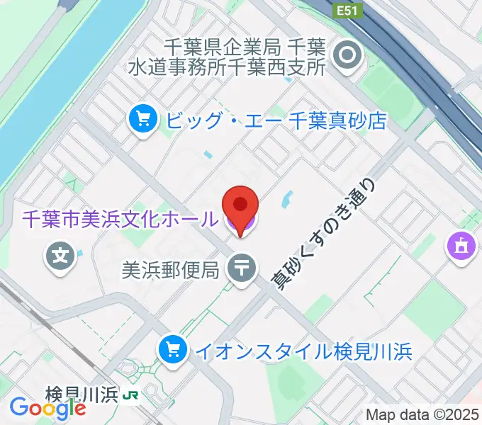 千葉市美浜文化ホールの地図