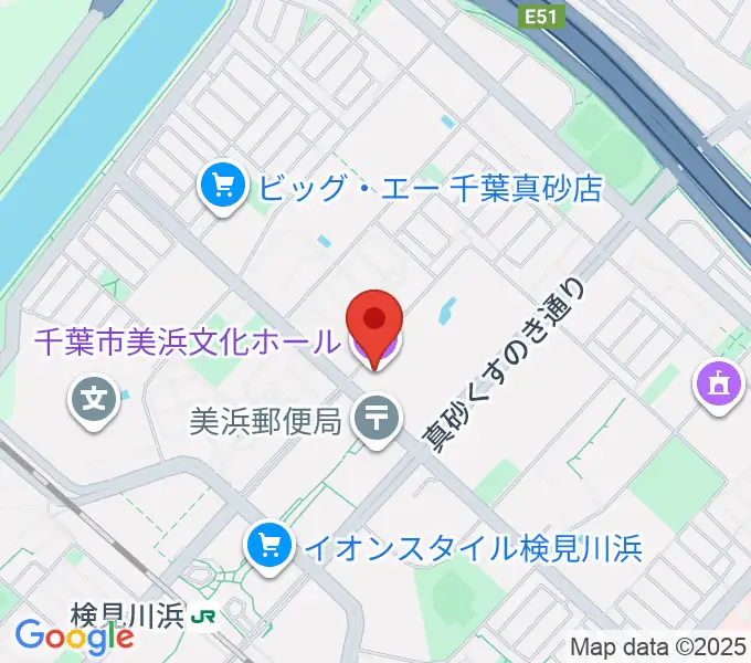 千葉市美浜文化ホールの地図