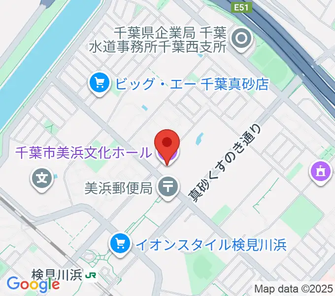 千葉市美浜文化ホールの地図