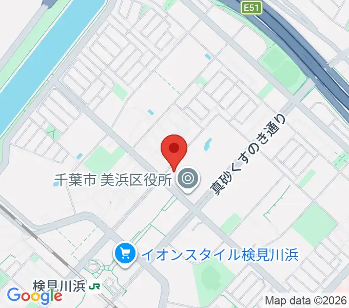 千葉市美浜文化ホールの地図