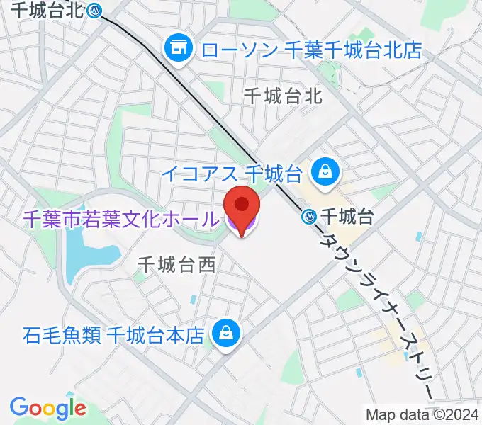 千葉市若葉文化ホールの地図