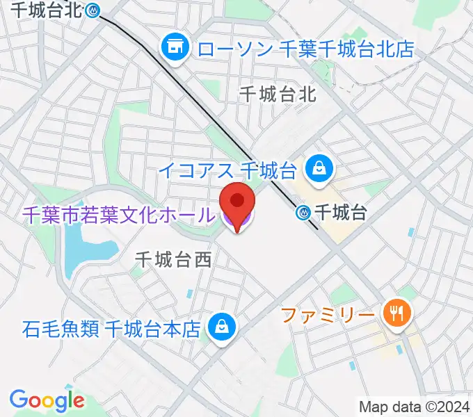 千葉市若葉文化ホールの地図