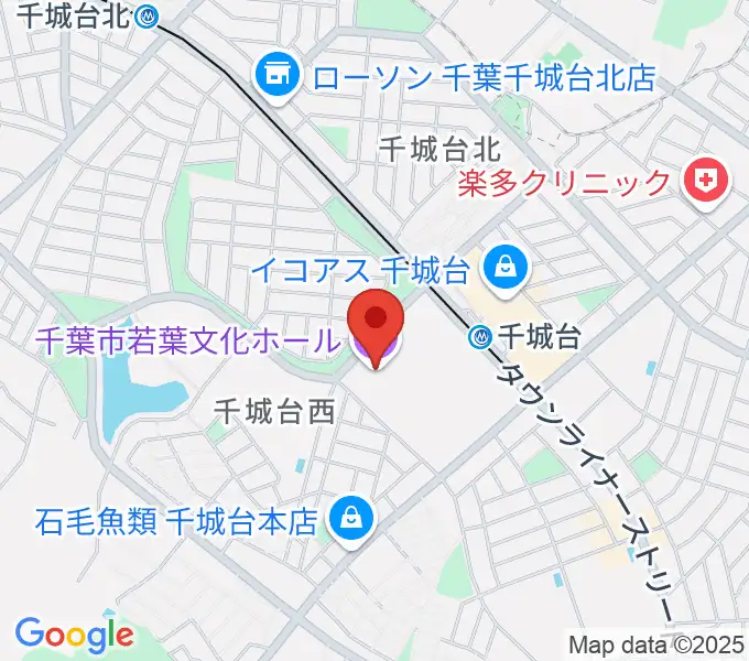 千葉市若葉文化ホールの地図