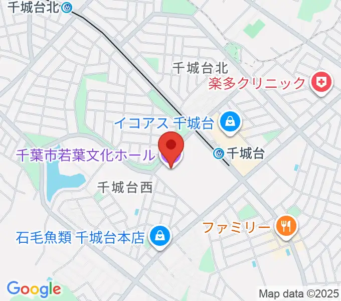 千葉市若葉文化ホールの地図