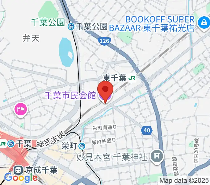 千葉市民会館の地図