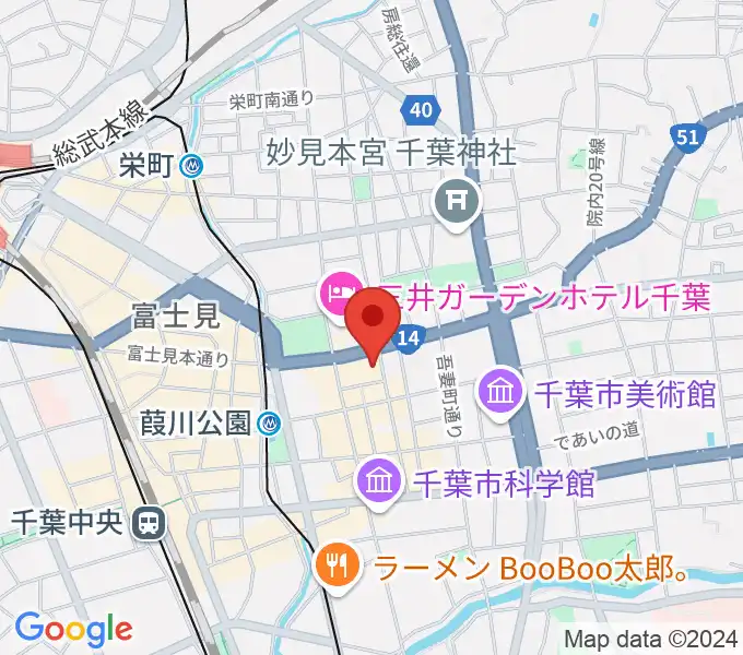 千葉市文化センターの地図