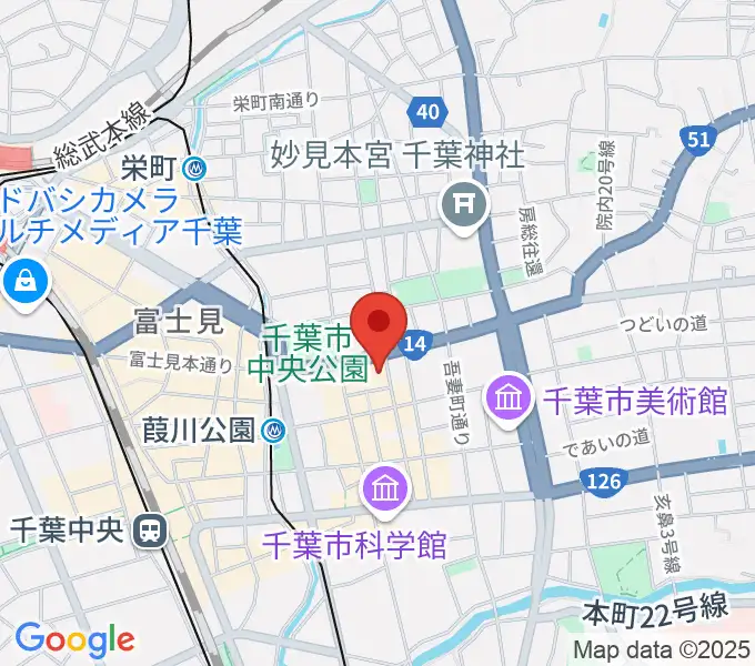 千葉市文化センターの地図