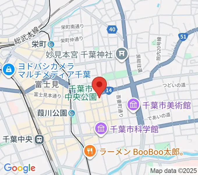 千葉市文化センターの地図