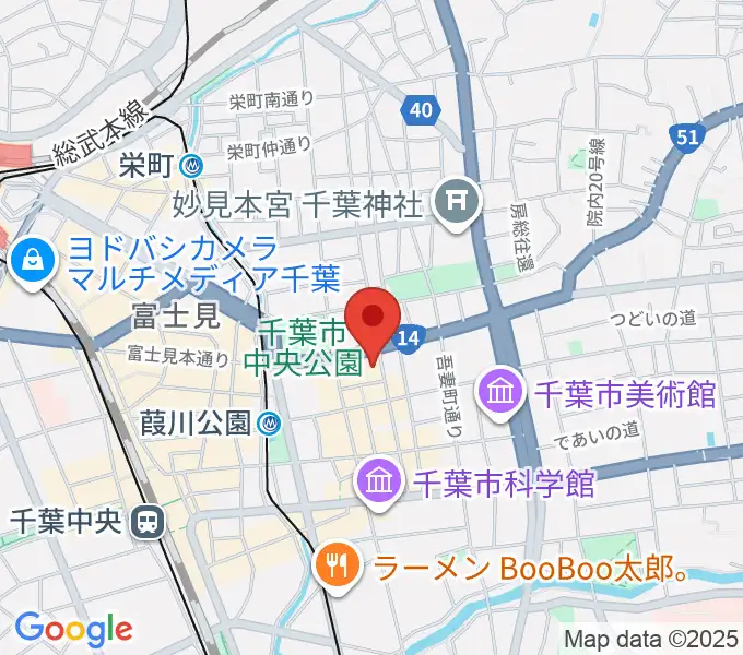 千葉市文化センターの地図
