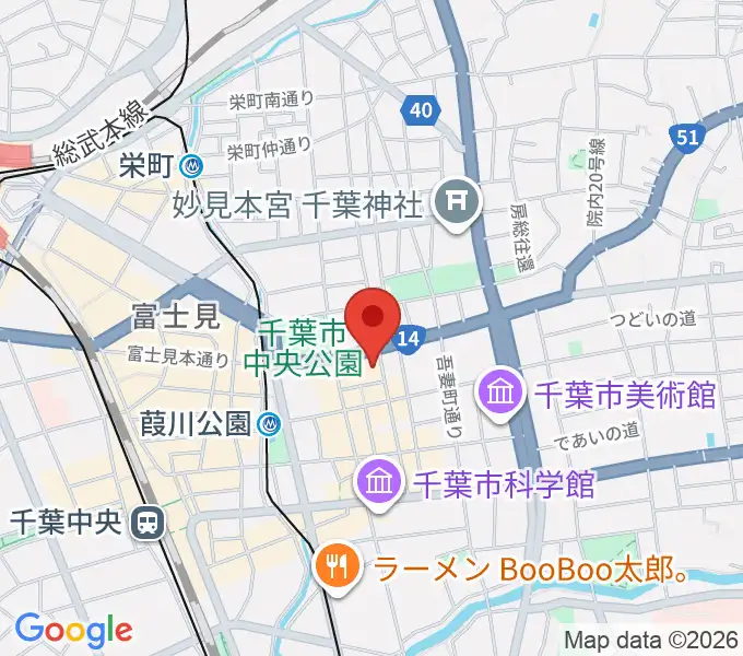 千葉市文化センターの地図