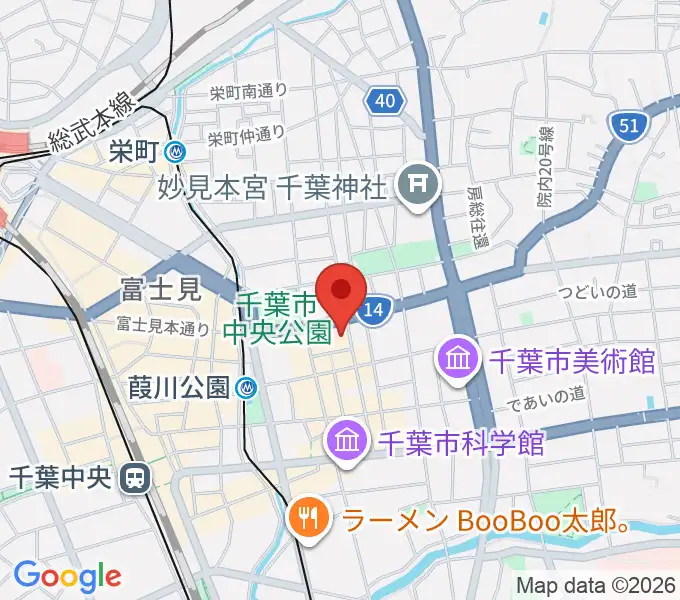 千葉市文化センターの地図