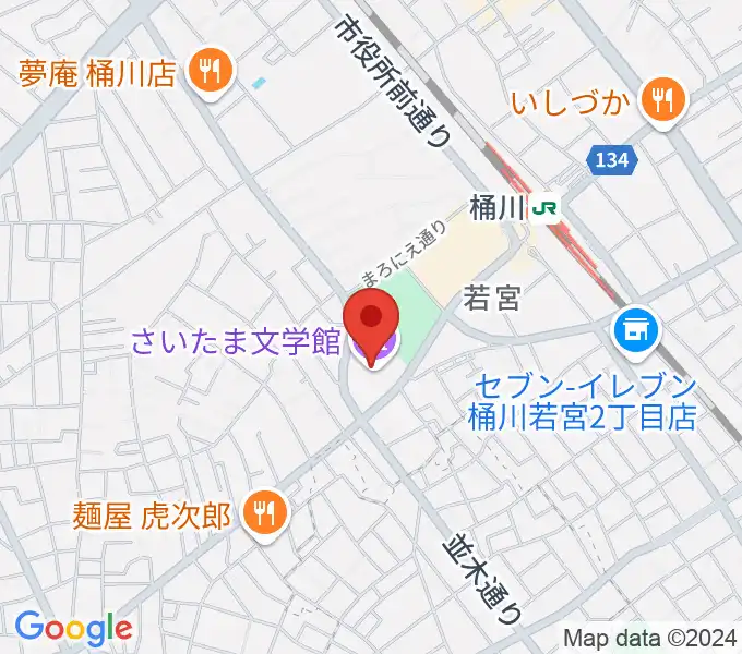 響の森 桶川市民ホールの地図