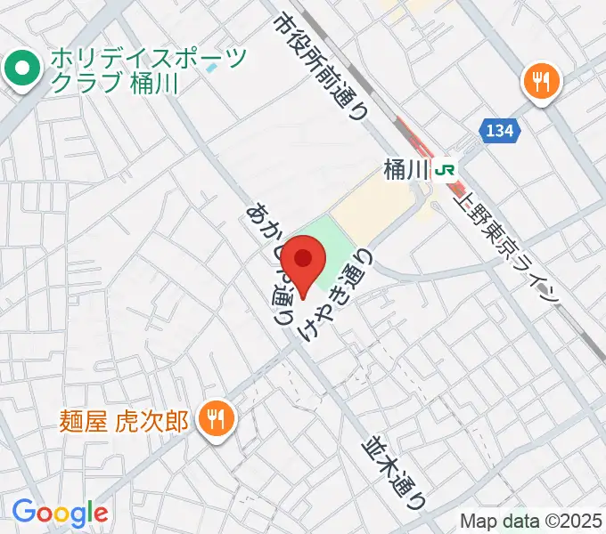 響の森 桶川市民ホールの地図