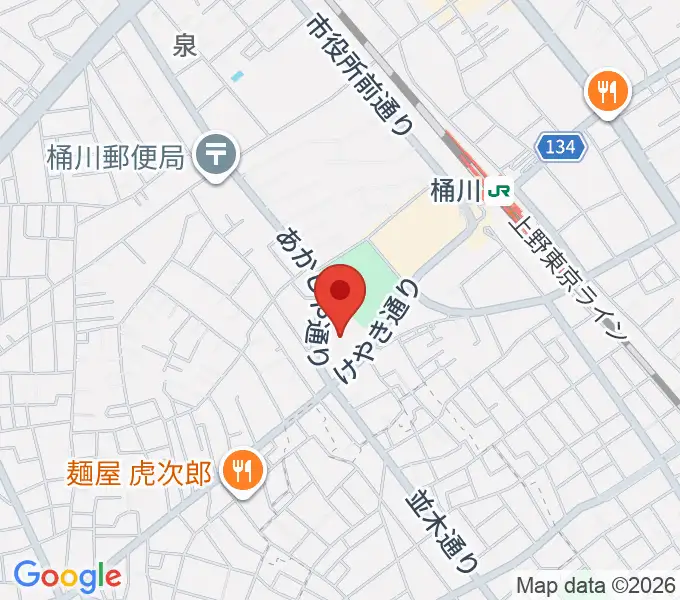 響の森 桶川市民ホールの地図