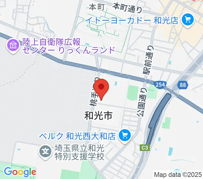 和光市民文化センター サンアゼリアの地図