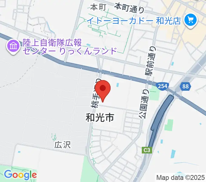 和光市民文化センター サンアゼリアの地図