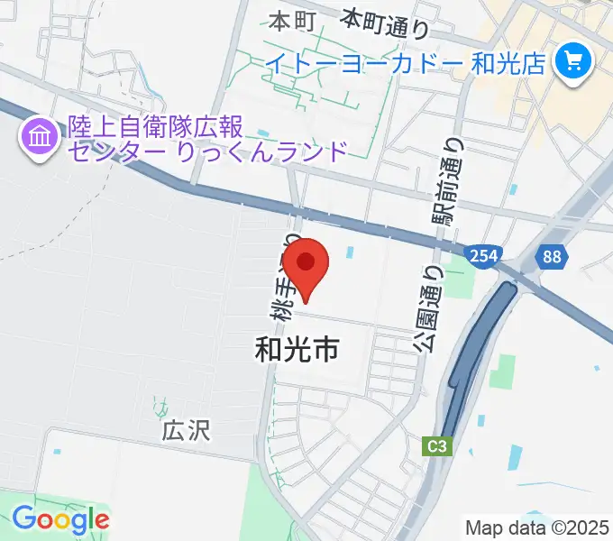 和光市民文化センター サンアゼリアの地図