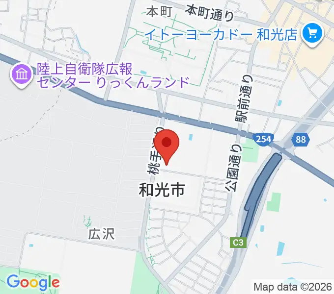 和光市民文化センター サンアゼリアの地図